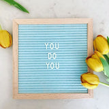 Double Sided Letter Board Set | Blue and Grey