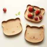 Wooden Plates | Kitty and Bear